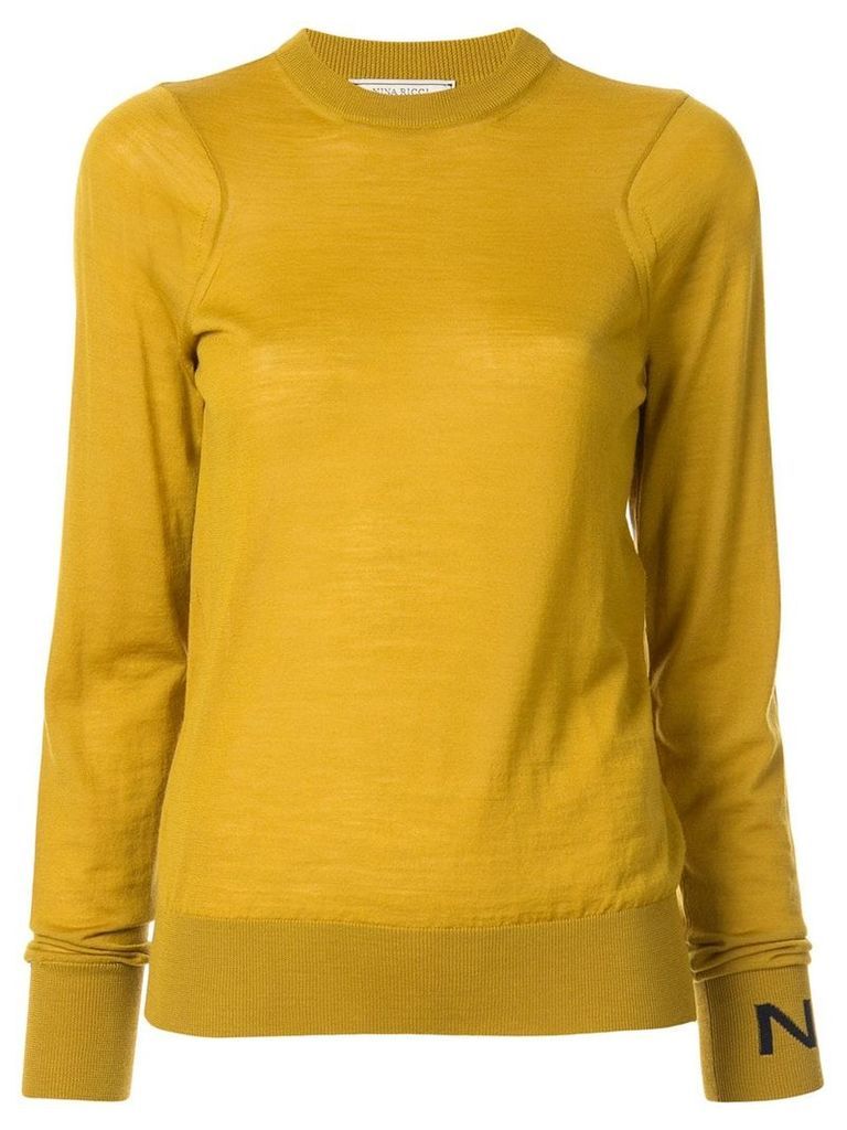 Nina Ricci long-sleeve fitted top - Yellow