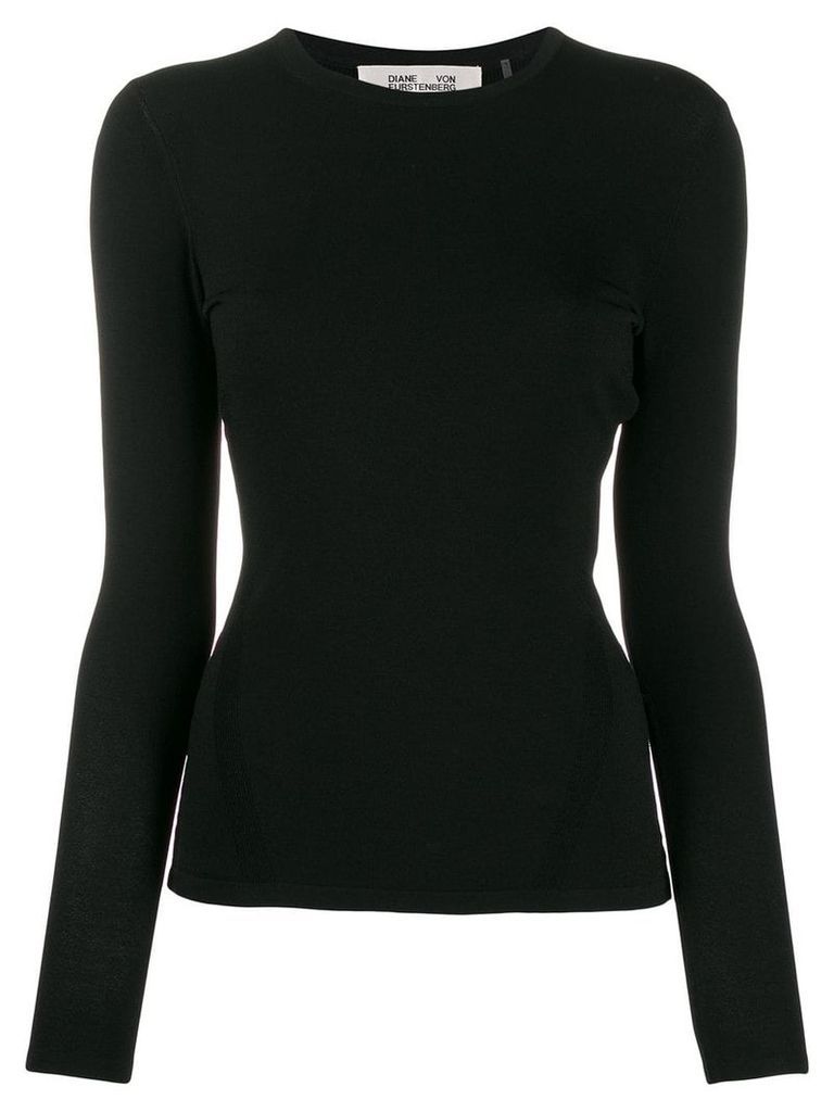 DVF Diane von Furstenberg slim-fit long-sleeve T-shirt - Black