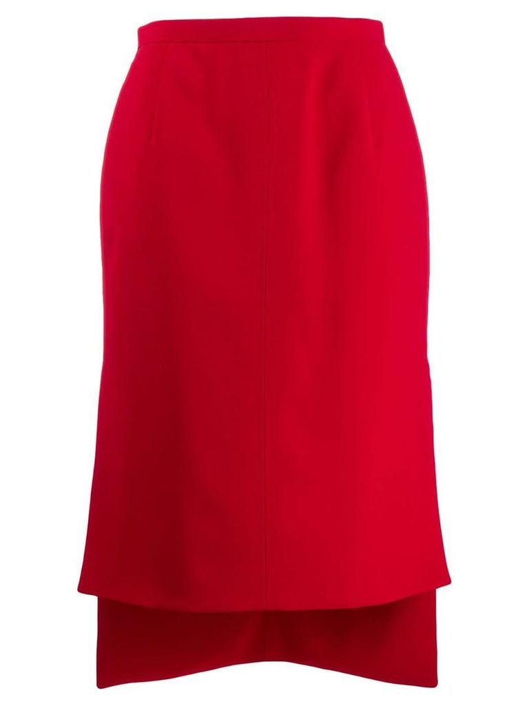 Nº21 high low hem skirt - Red
