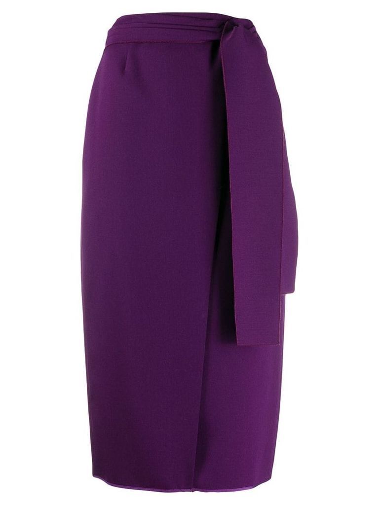 Rochas Wrap midi skirt - Purple