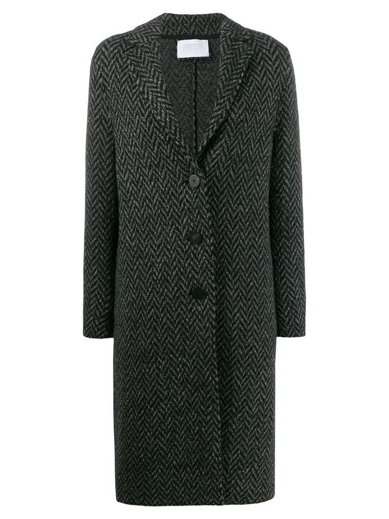 Harris Wharf London herringbone buttoned coat - Grey
