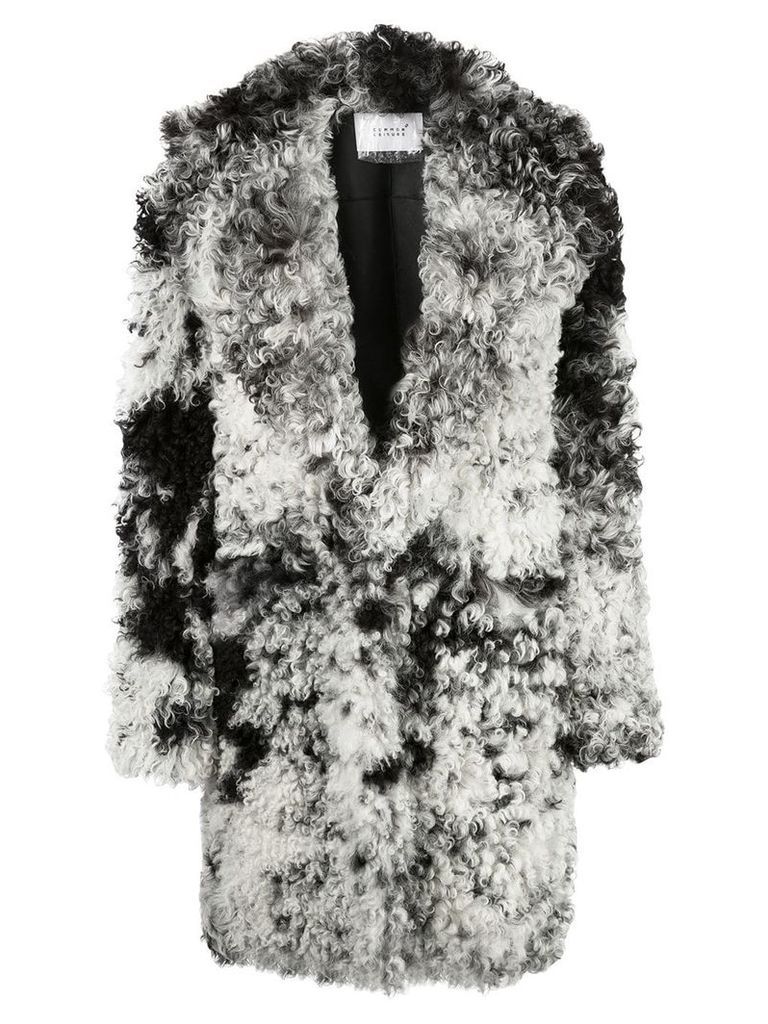 Common Leisure oversized shearling coat - Black