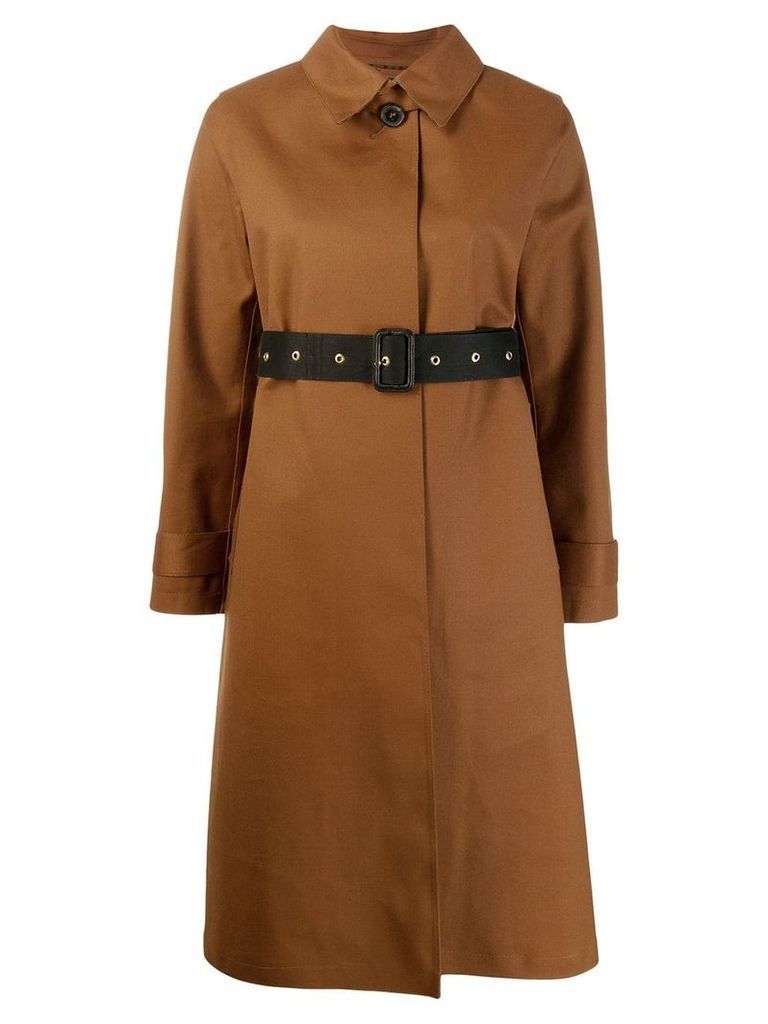 Mackintosh ROSLIN Brown Bonded Wool & Mohair Single Breasted Trench