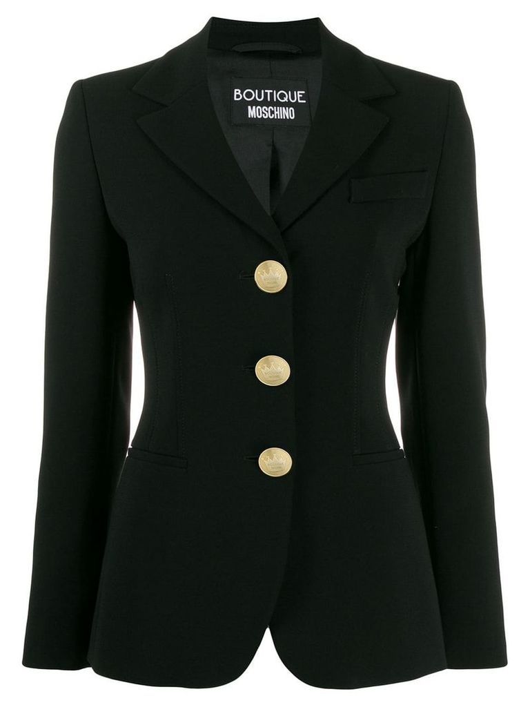 Boutique Moschino slim fit blazer - Black