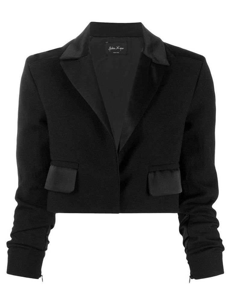 Andrea Ya'aqov cropped tailored blazer - Black