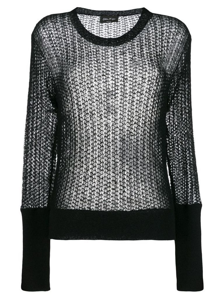 Andrea Ya'aqov open knit jumper - Black