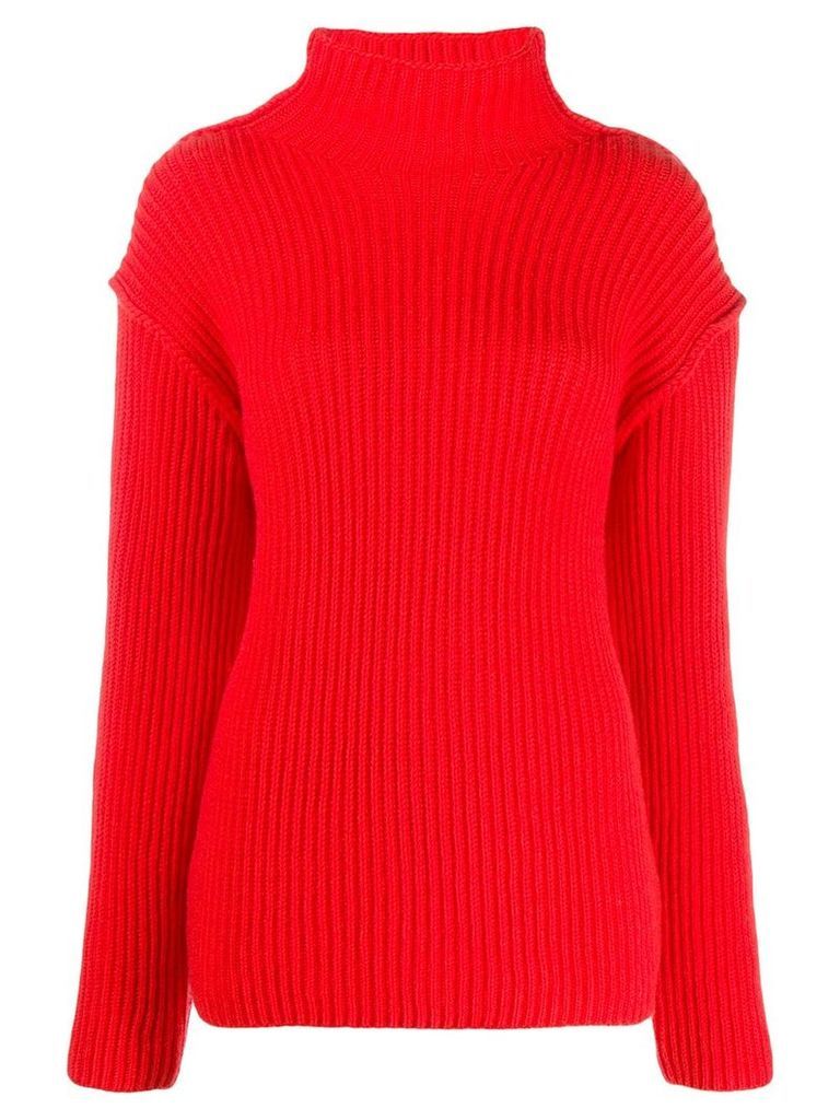 Tory Burch funnel neck sweater - Red