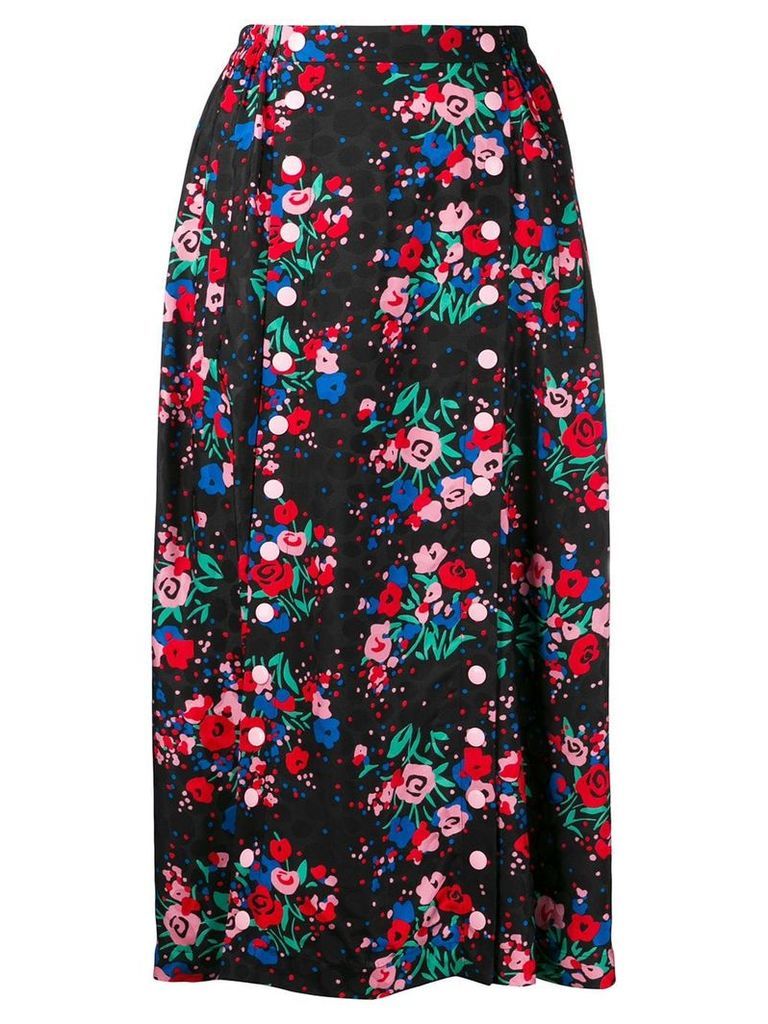 Marc Jacobs buttoned floral skirt - Black