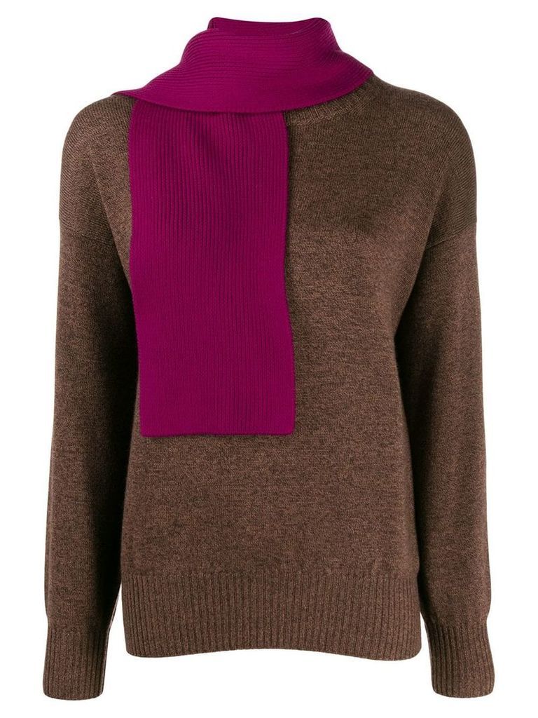 See By Chloé scarf neck sweater - Brown