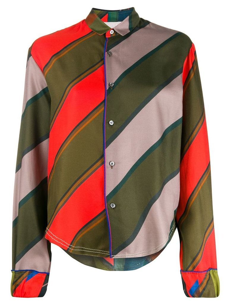 Rohka striped button shirt - Green