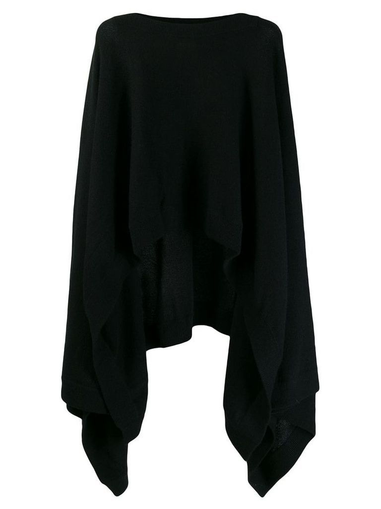 Le Kasha Viennes asymmetric cape-jumper - Black