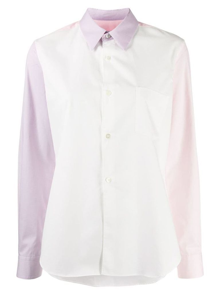 Comme Des Garçons Girl contrast sleeve shirt - White