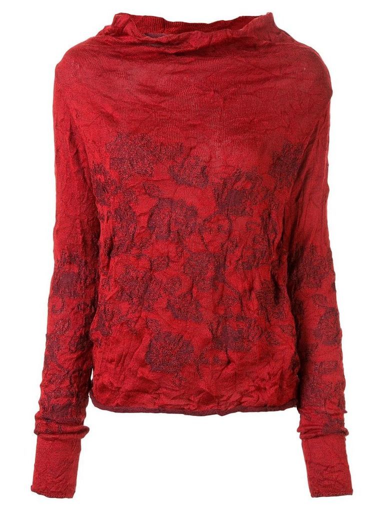 Y's cowl neck sweatshirt - Red