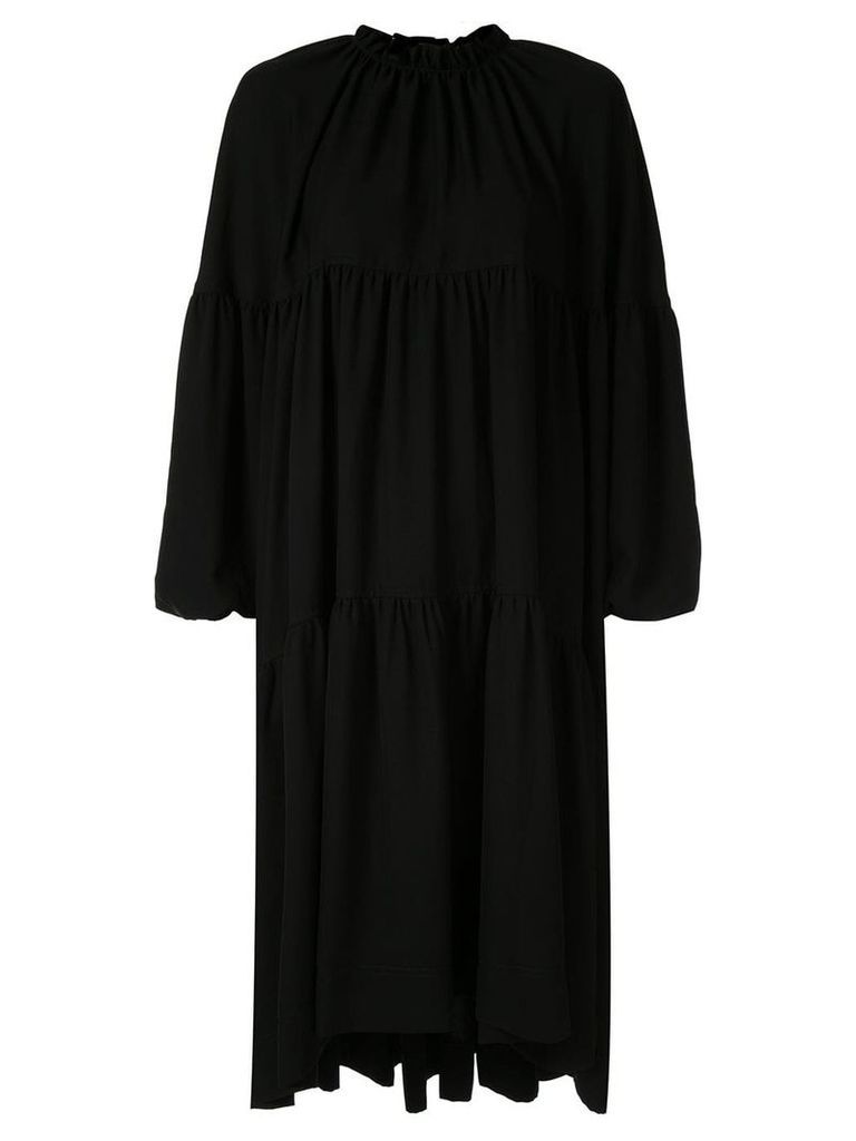 Irene tiered mantle dress - Black