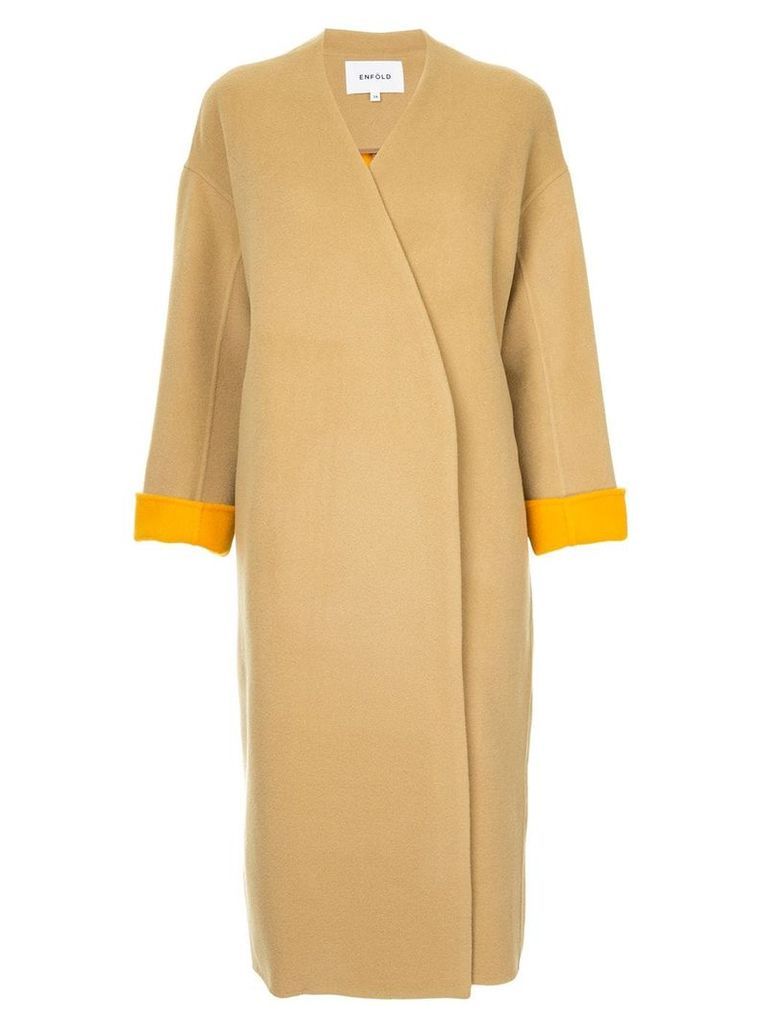 Enföld oversized mid-length coat - Brown