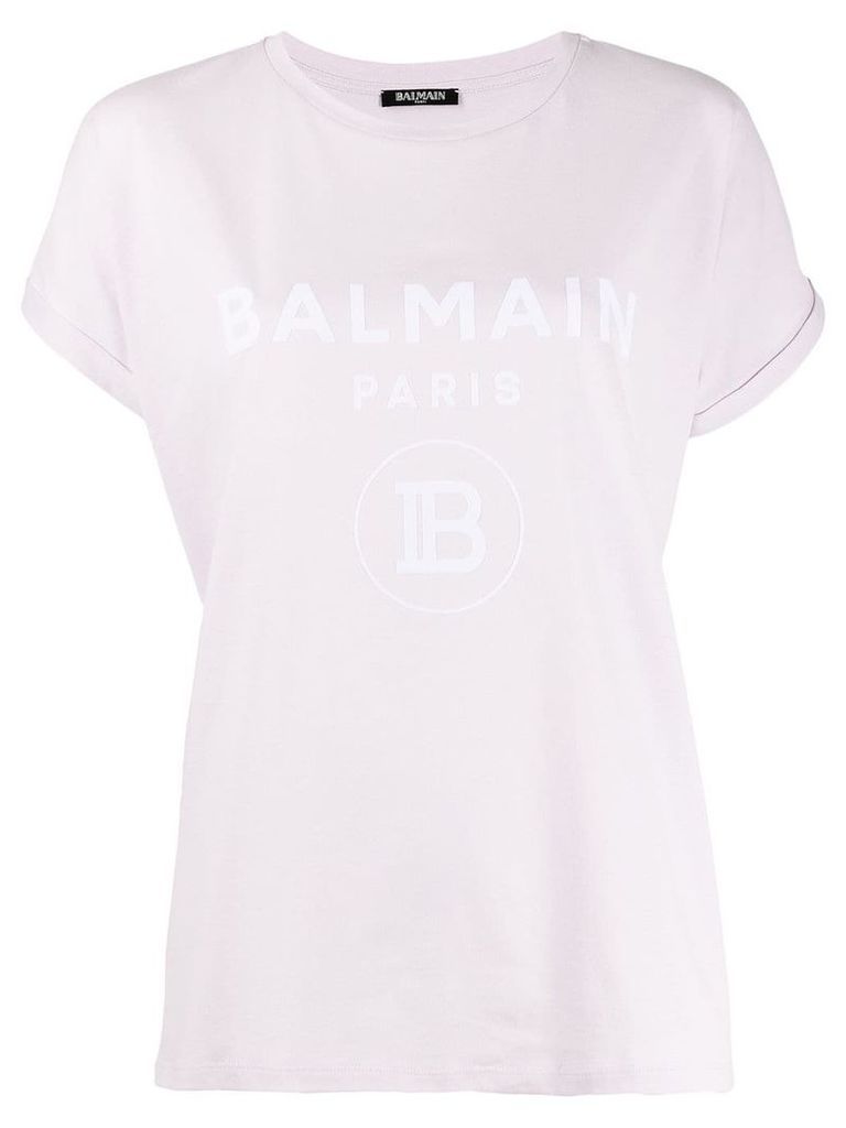 Balmain oversized logo T-shirt - PURPLE