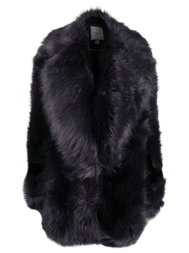 Urbancode oversized faux fur coat - Blue