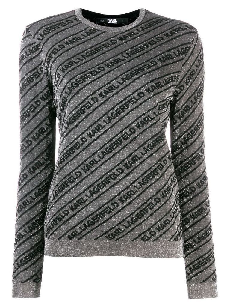 Karl Lagerfeld all-over logo jumper - Grey