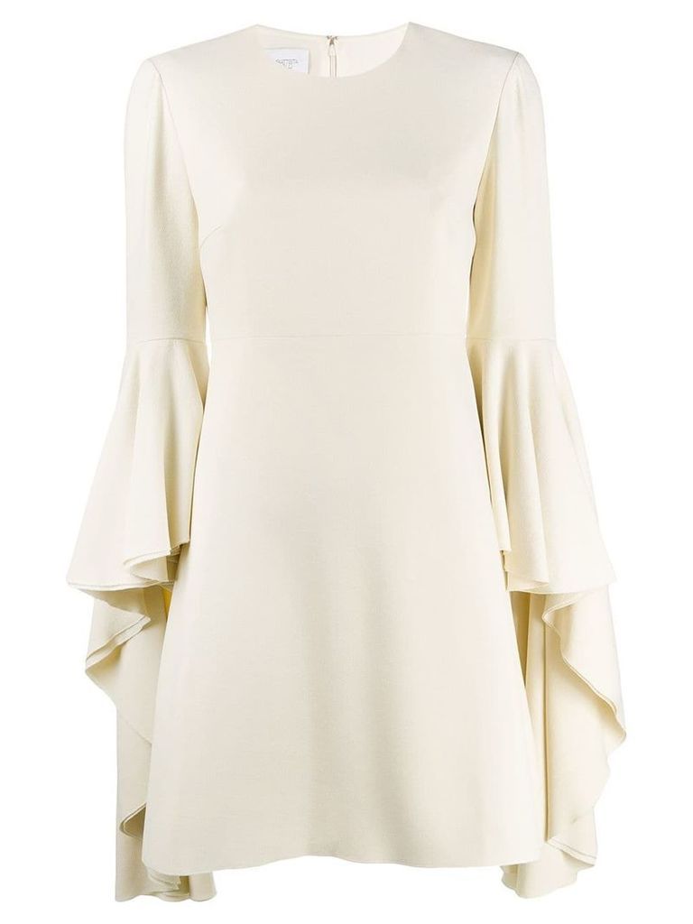 Giambattista Valli ruffle sleeve dress - White