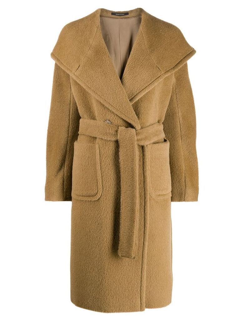 Tagliatore belted trench coat - Brown