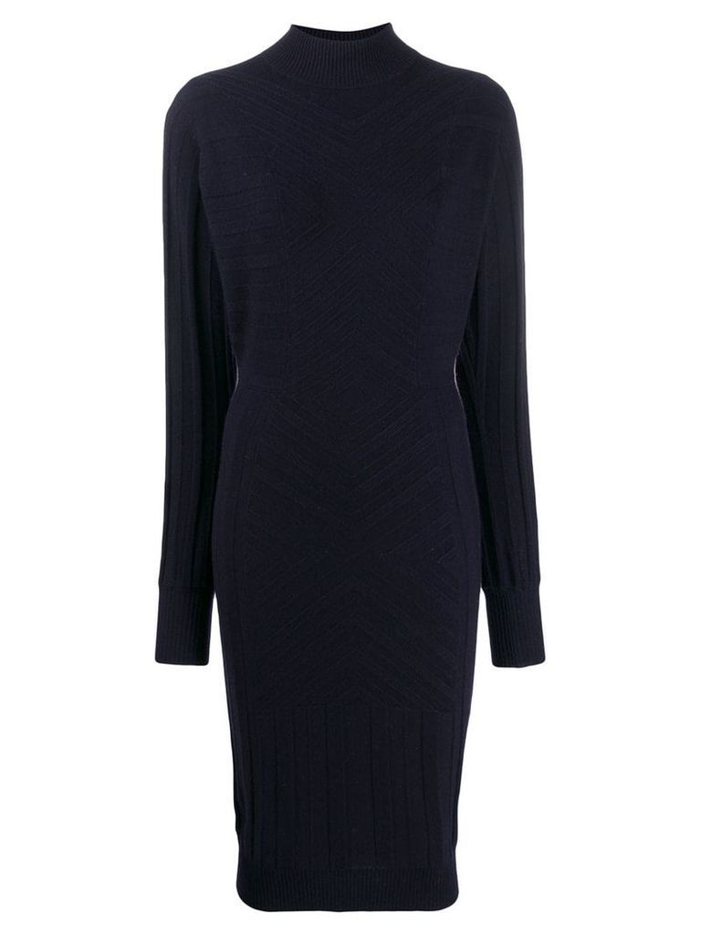 Barrie knitted midi dress - Blue