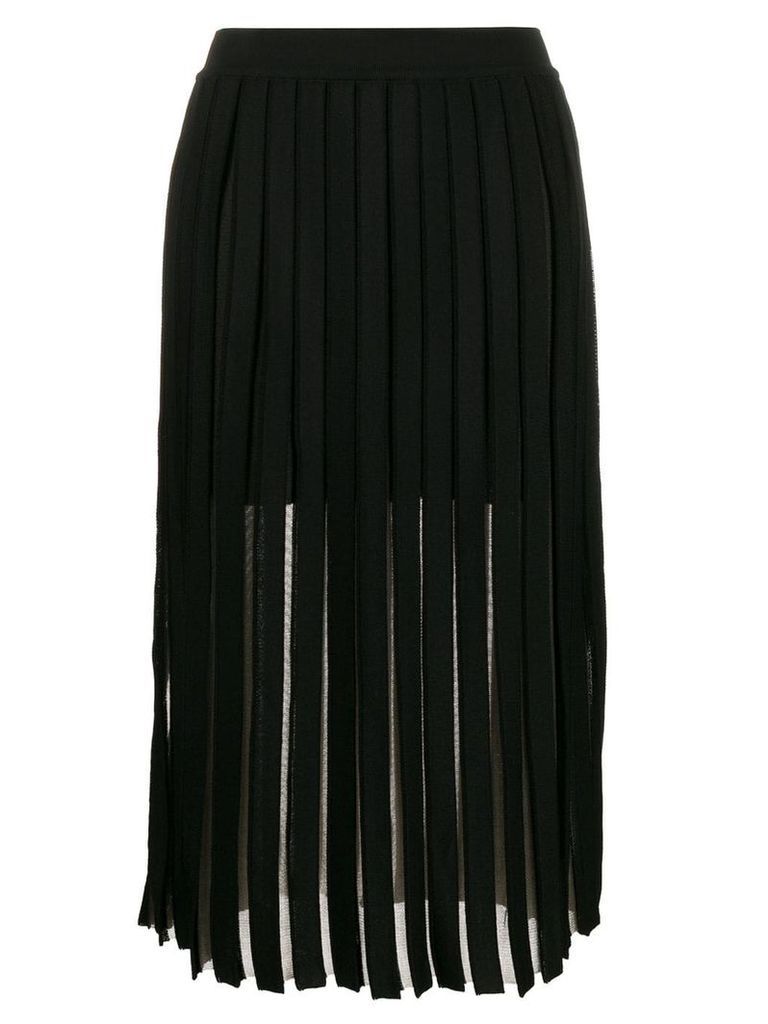 Balmain pleated midi skirt - Black