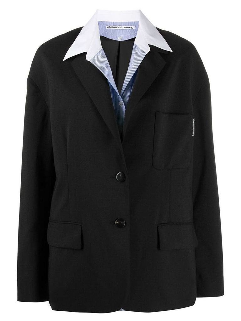 Alexander Wang integrated shirt blazer - Black
