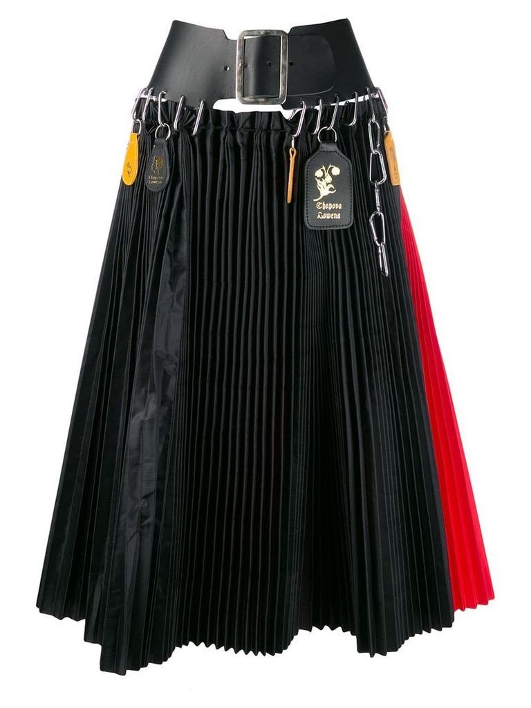 Chopova Lowena high-waisted pleated midi skirt - Black