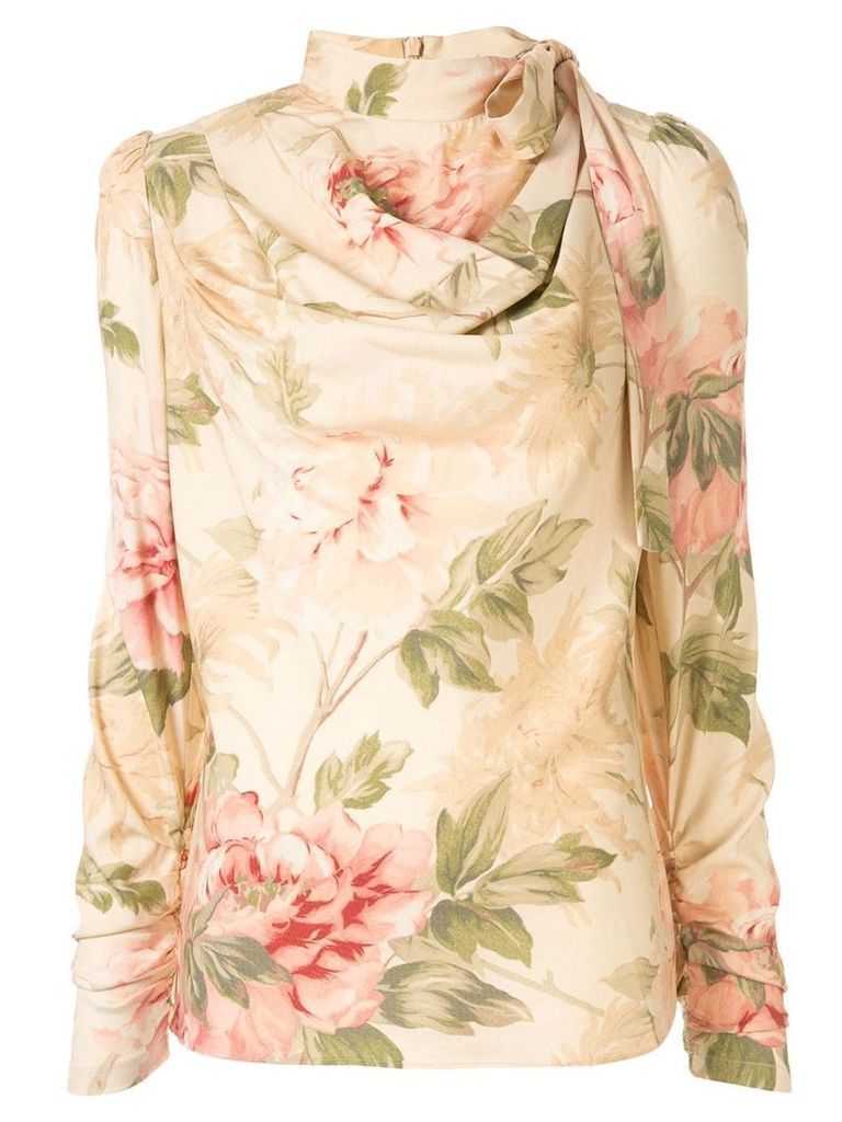 Zimmermann peony print blouse - NEUTRALS