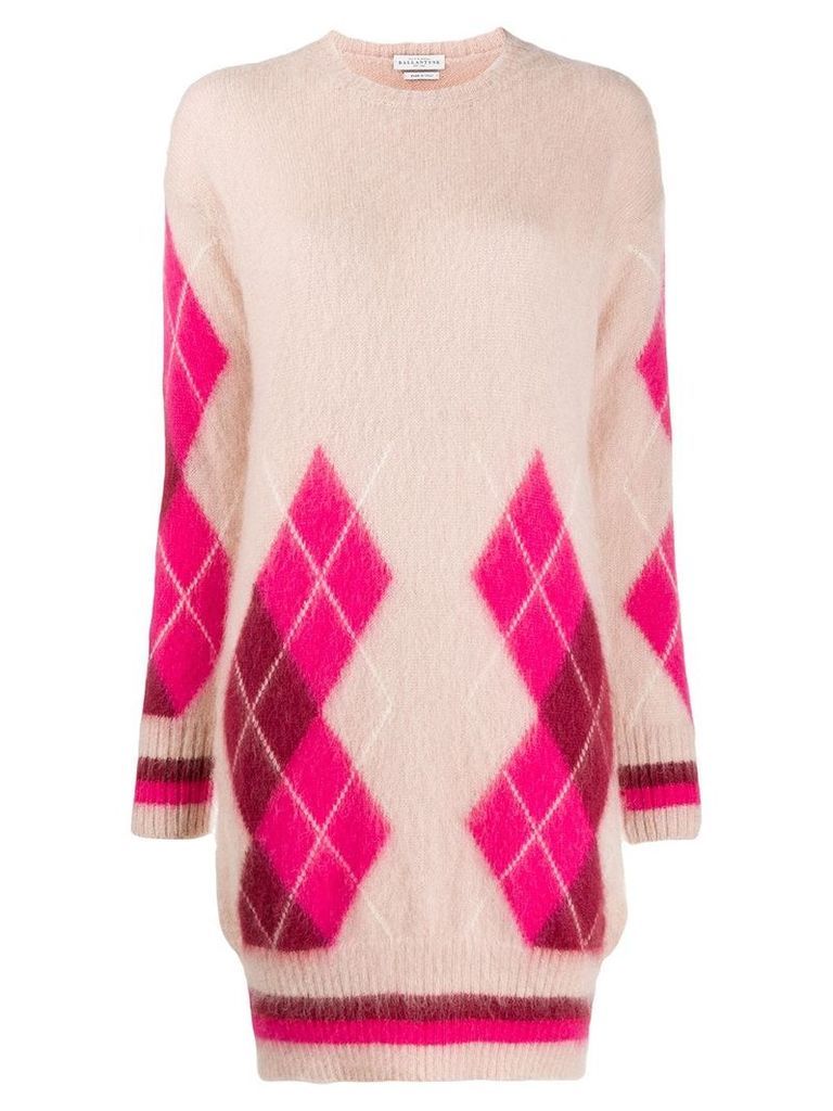 Ballantyne argyle knit dress - PINK