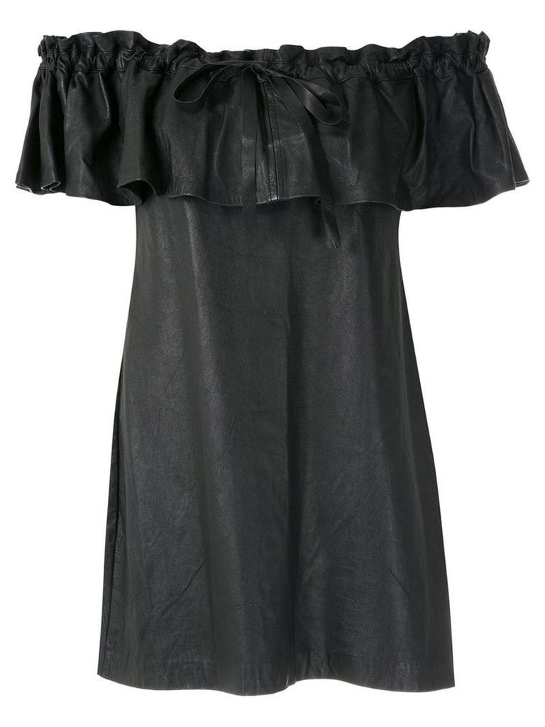 Andrea Bogosian ruffled leather dress - Black
