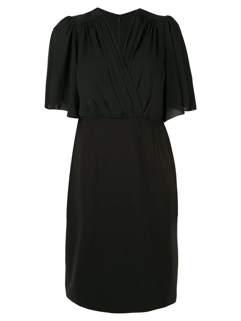 Elie Tahari Tavara wrap front dress - Black
