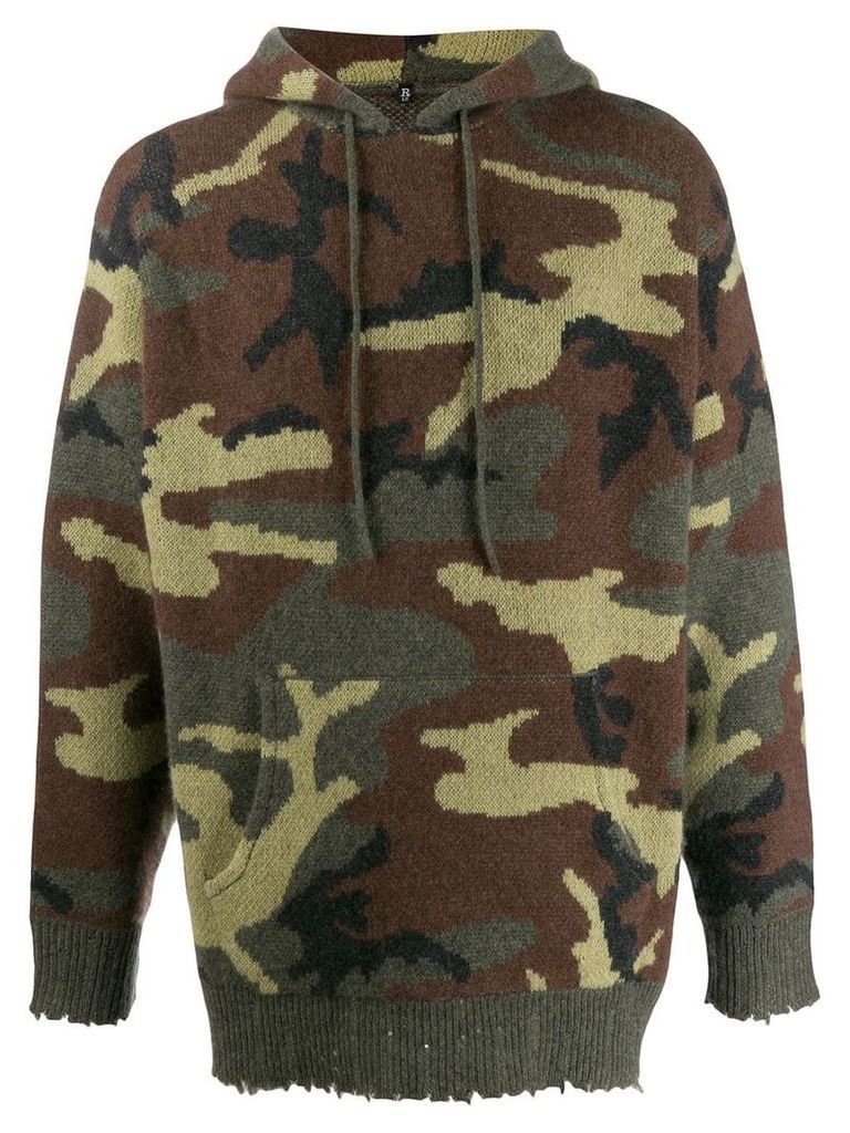 R13 camouflage hoodie - Green