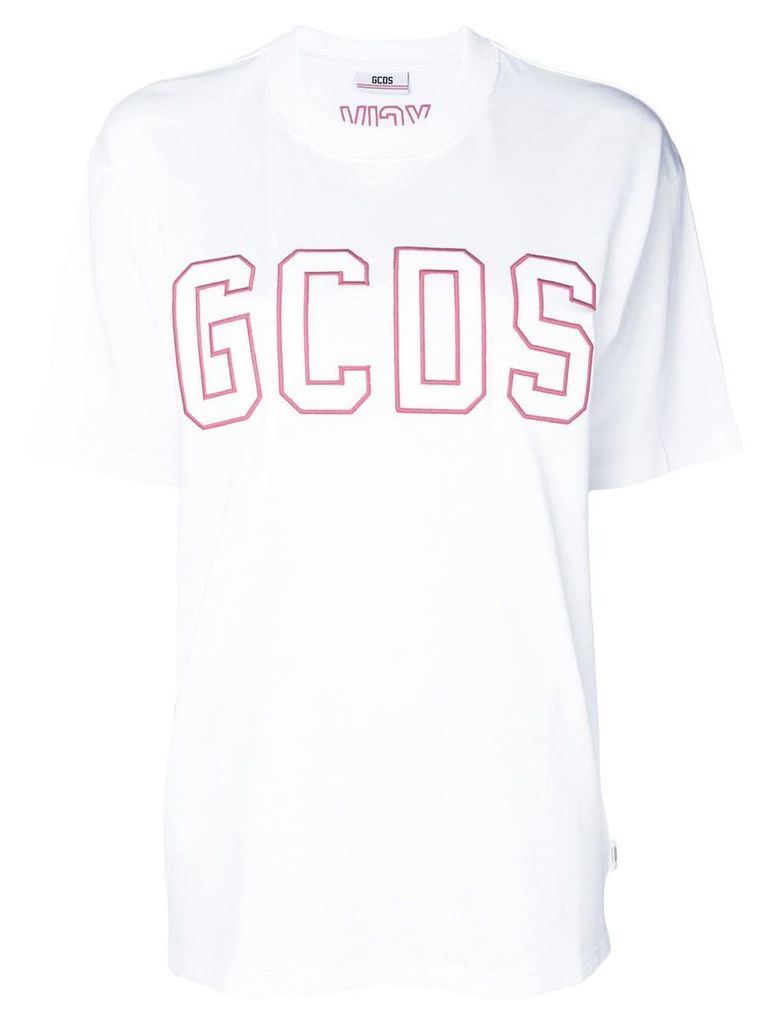 Gcds embroidered logo T-shirt - White