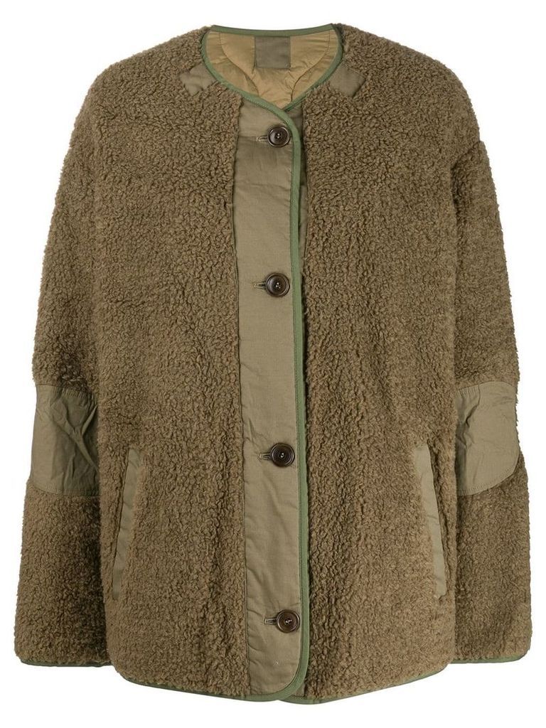 Isabel Marant Étoile oversized fleece textured jacket - Green