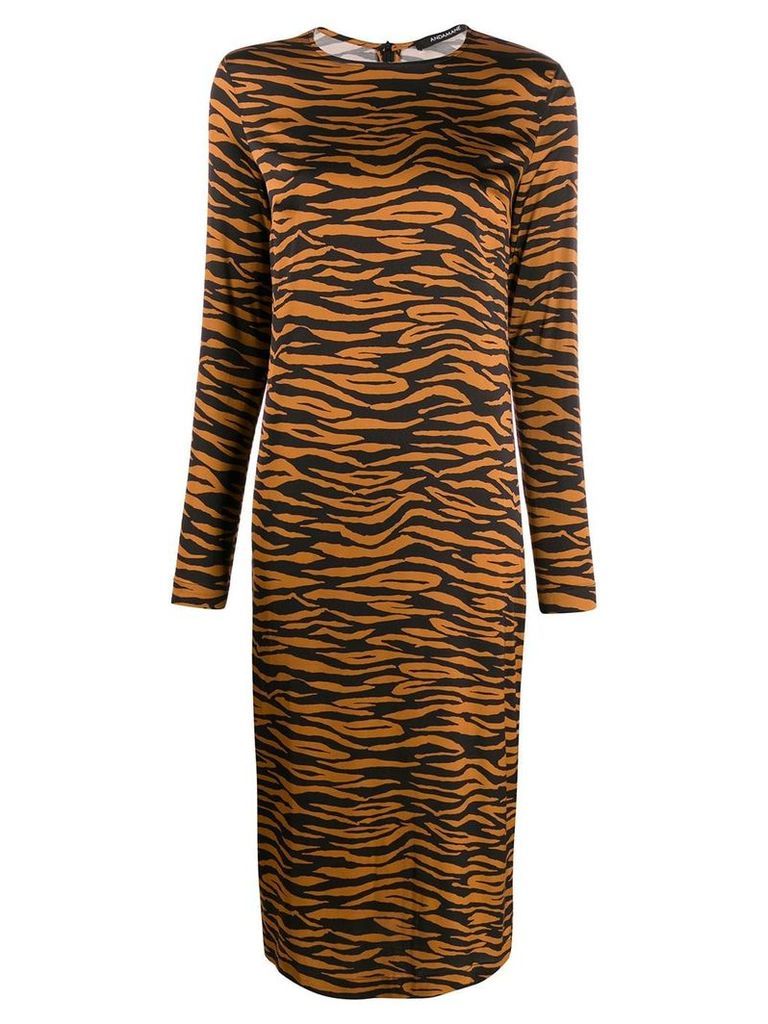 Andamane zebra print dress - Brown