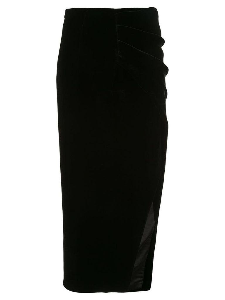 Rasario draped velvet skirt - Black