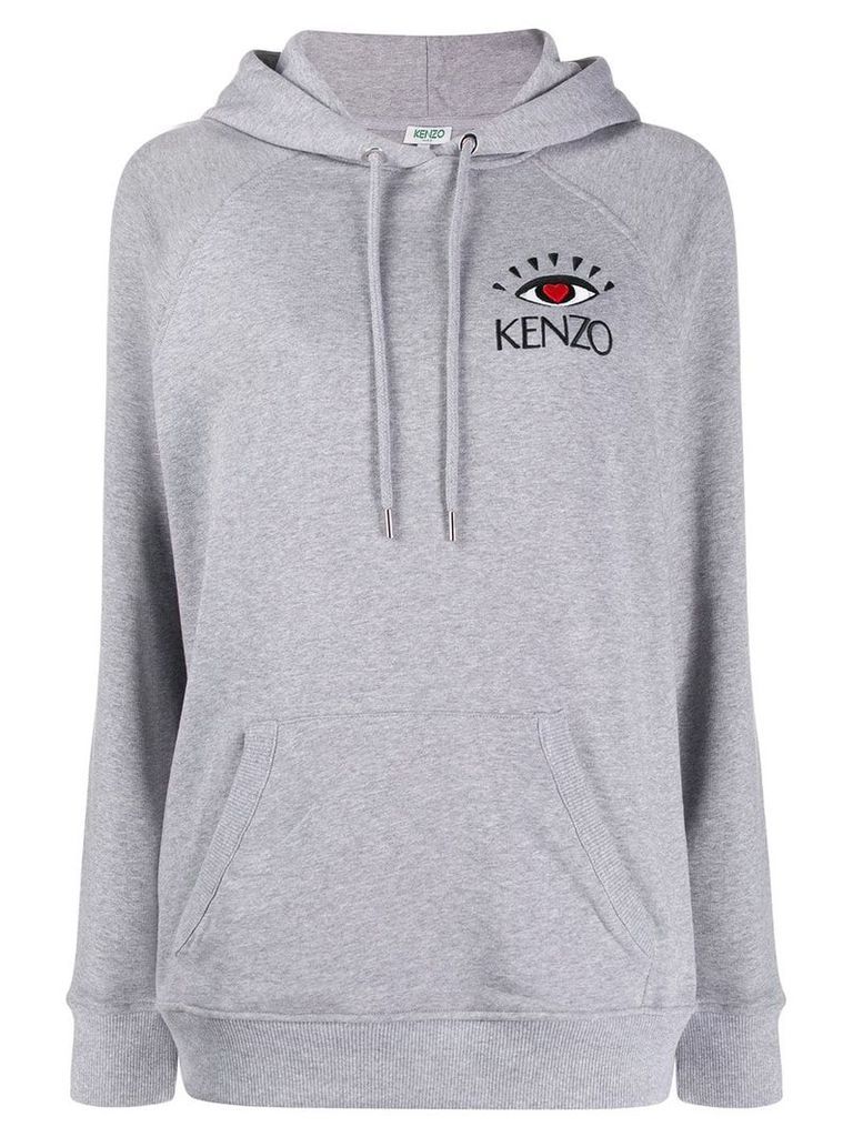 Kenzo Cupid eye motif hoodie - Grey