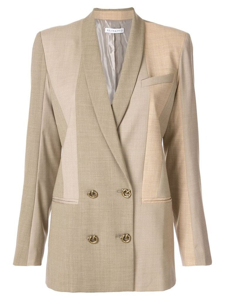 Rejina Pyo patchwork blazer - Brown