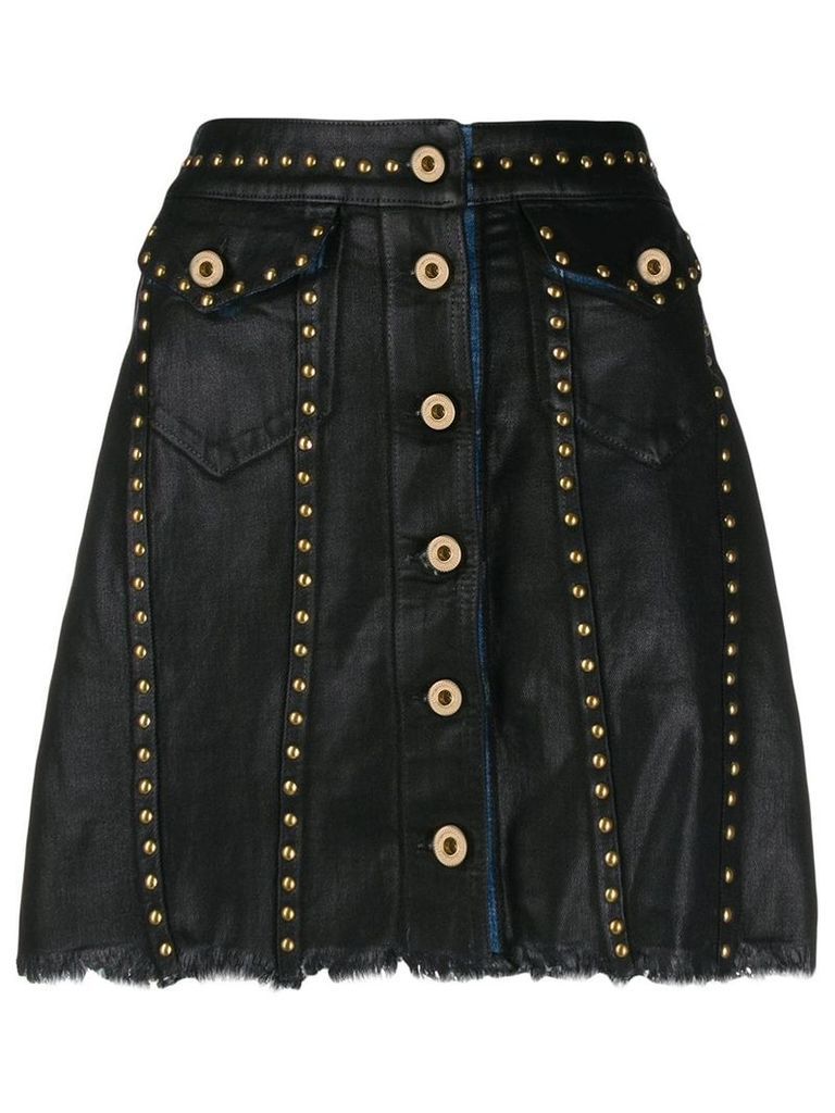 Versace Jeans Couture studded short skirt - Black