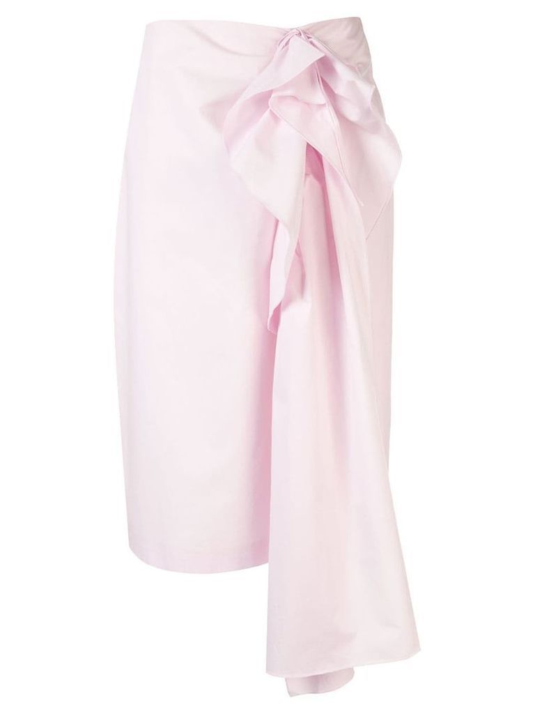 Delpozo ruffle-embellished skirt - PINK