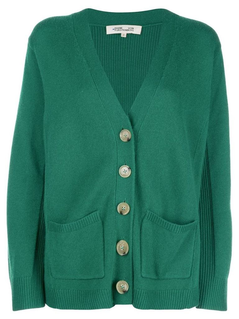 DVF Diane von Furstenberg v-neck cardigan - Green
