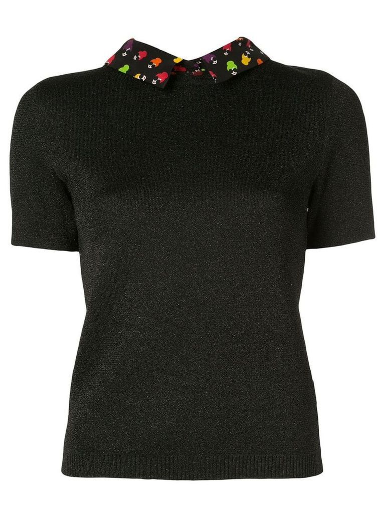Alice+Olivia Aster knitted top - Black