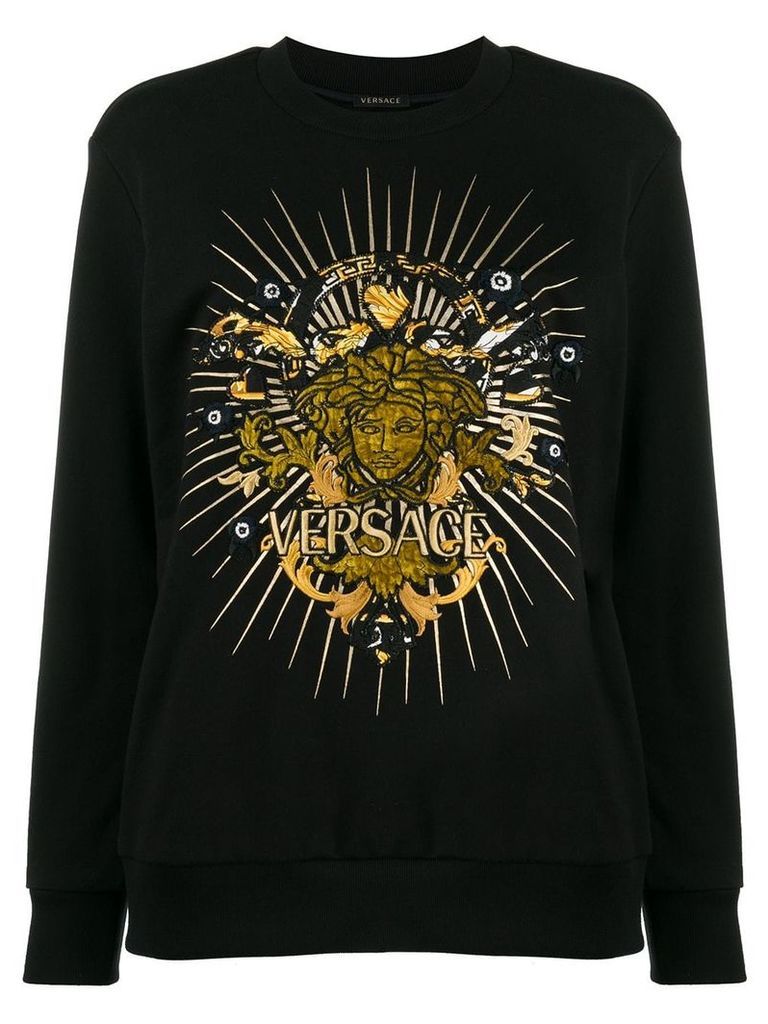 Versace Medusa motif sweatshirt - Black
