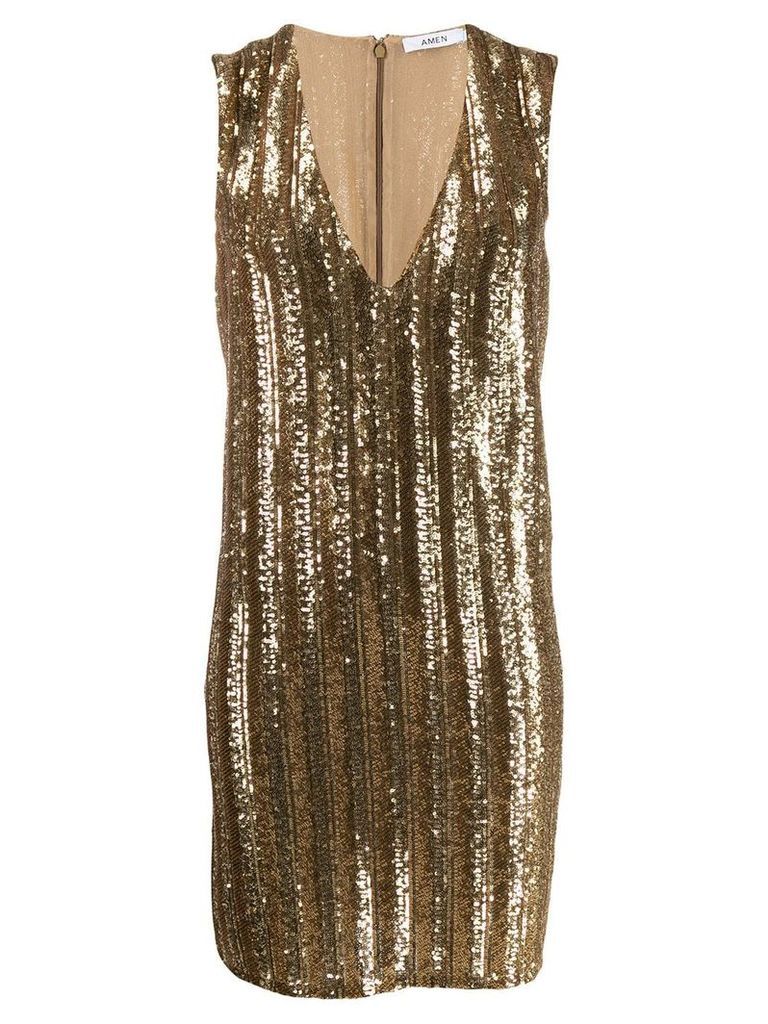 Amen sequin embellished dress - GOLD