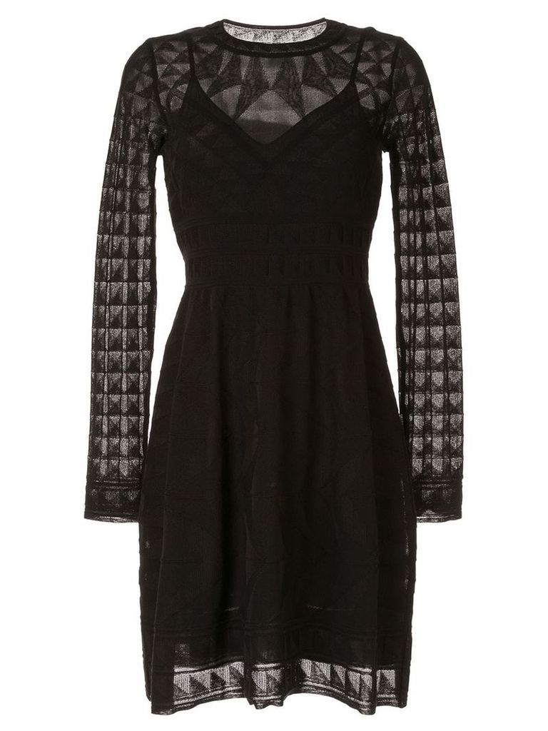 M Missoni long-sleeved knitted dress - Black