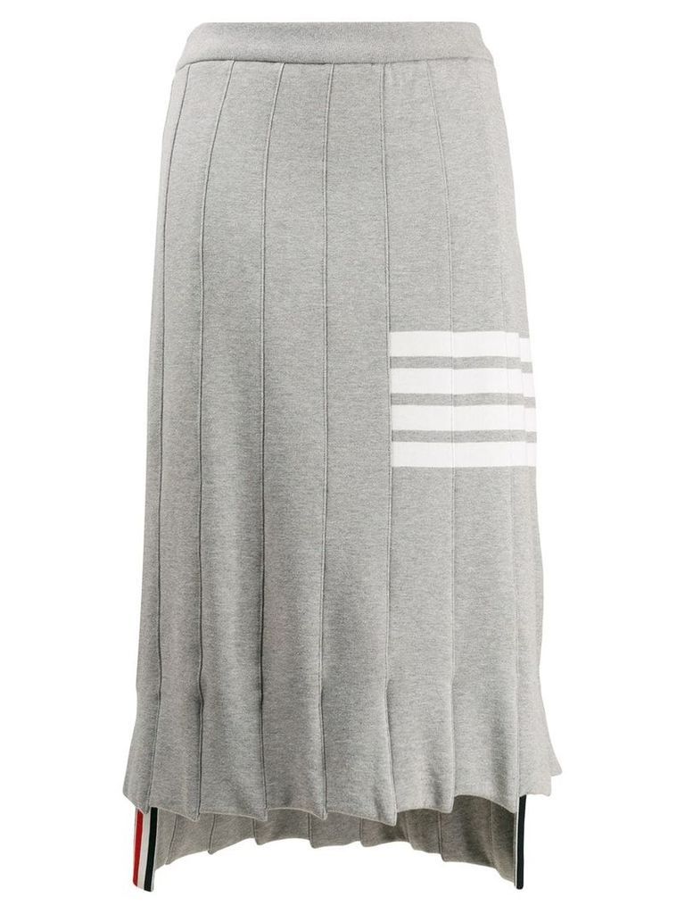Thom Browne 4-Bar stripe pleated skirt - Grey