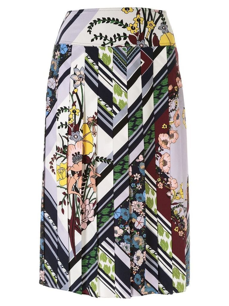 Tory Burch floral print pleated skirt - Multicolour