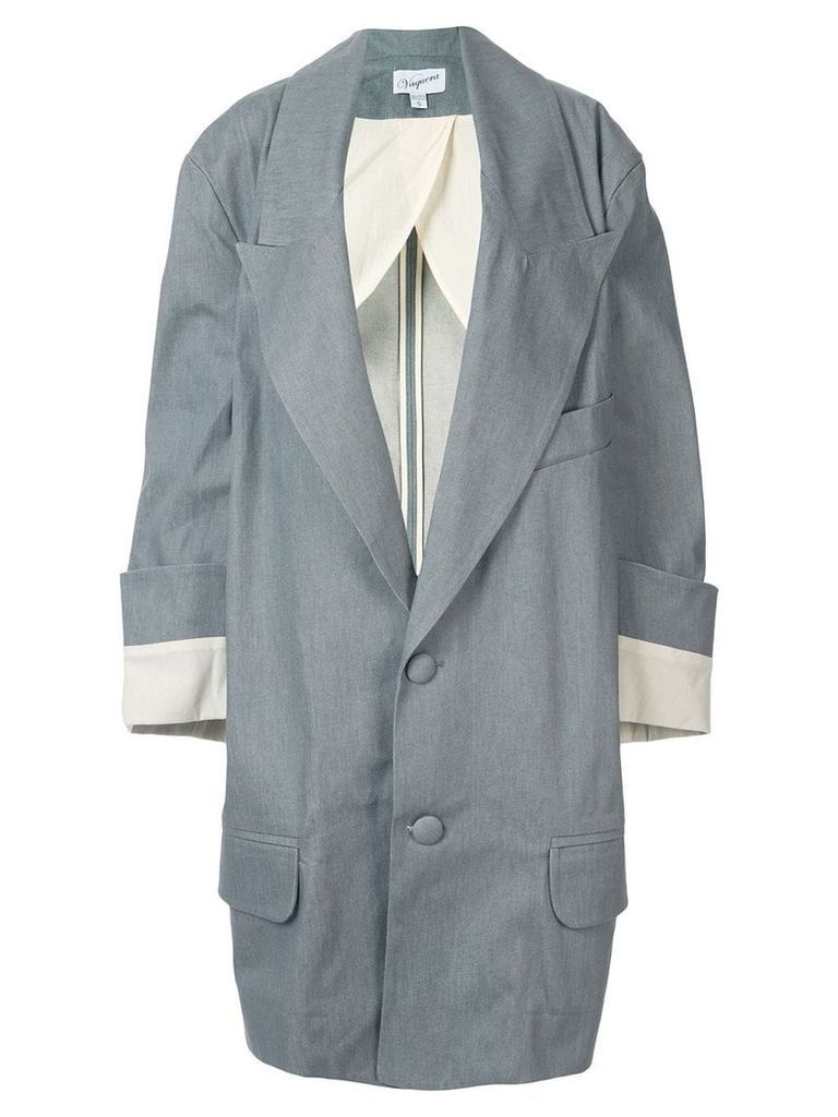 Vaquera oversized long-line blazer - Grey