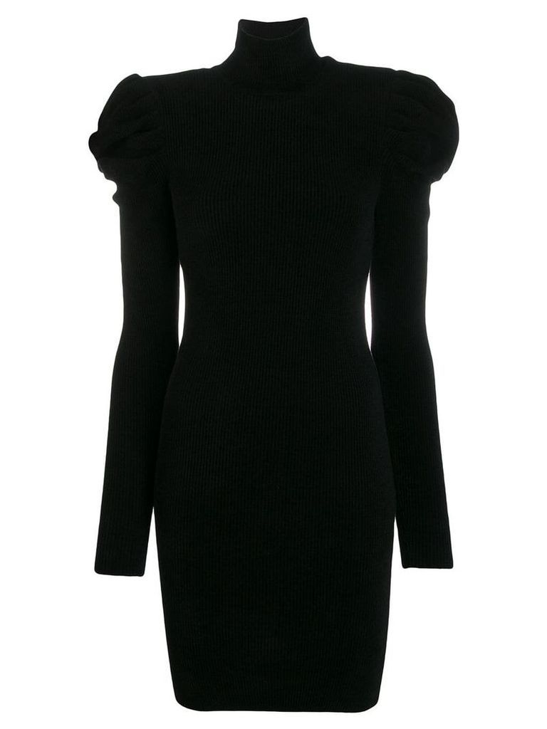 Alexandre Vauthier rounded shoulder mini dress - Black